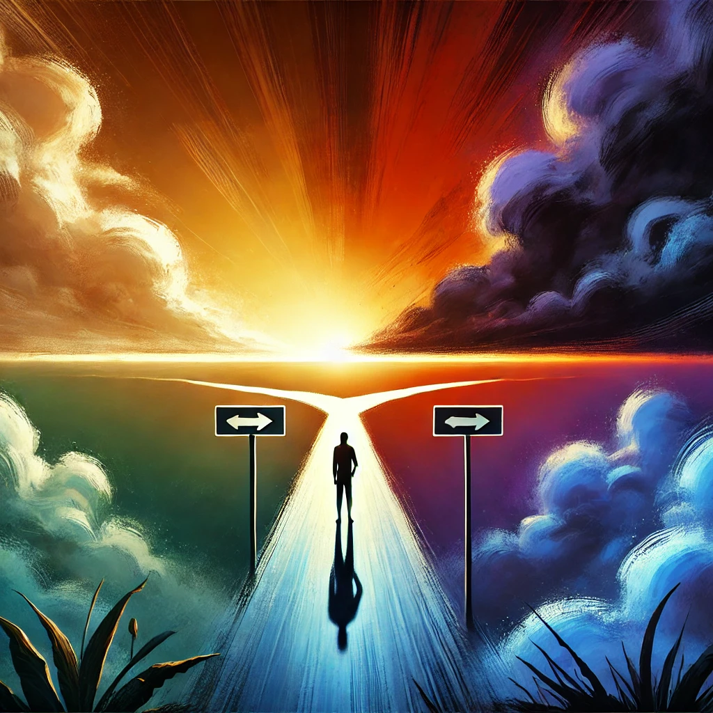 simbolo di scelta per uscire da una relazione tossica.